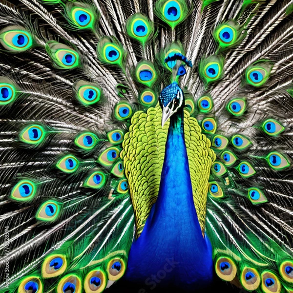 Fototapeta Paw na tle swojego ogona