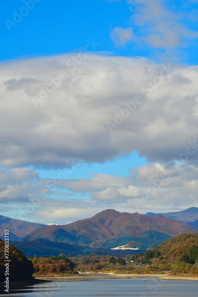 Obraz 釜房湖の紅葉（宮城県）