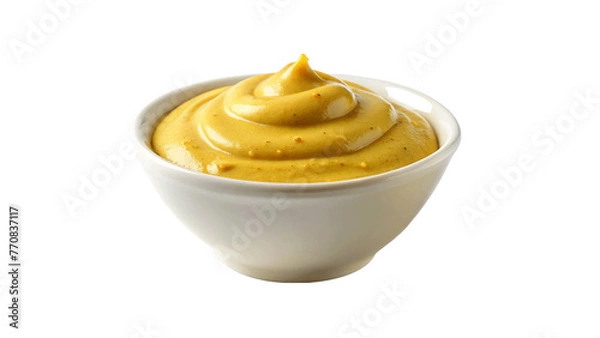 Obraz Mustard sauce isolated on Transparent background.