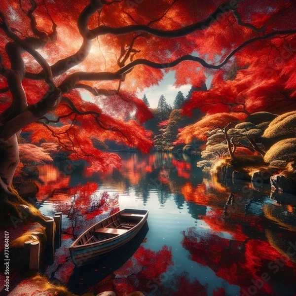 Fototapeta 단풍과 호수