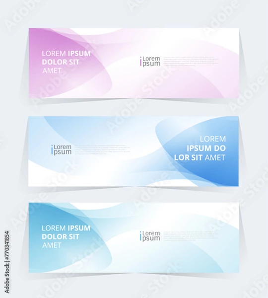Obraz Geometric banner design with Vector presentation template.