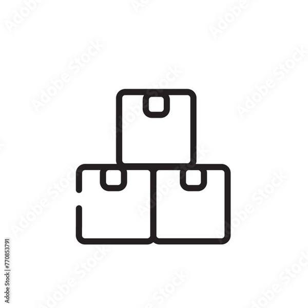 Fototapeta Box Industry Product Line Icon