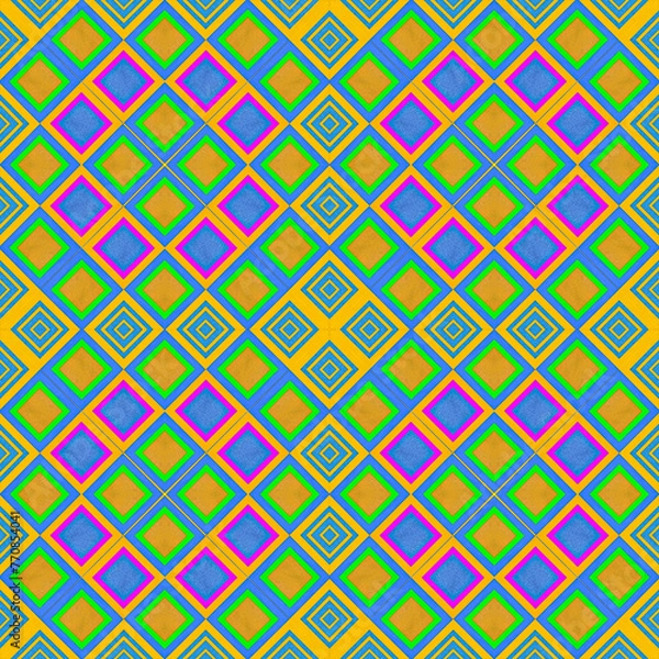 Obraz Colorful plasticine geometric pattern background with a kaleidoscope design