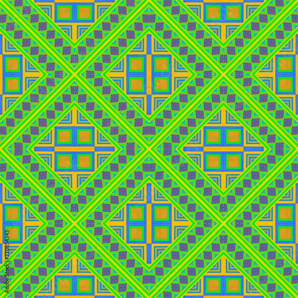 Obraz Colorful plasticine geometric pattern background with a kaleidoscope design