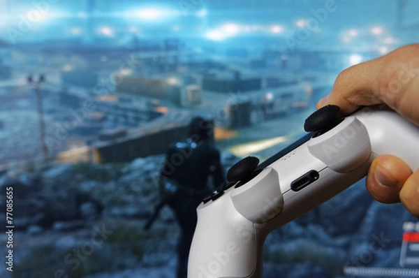 Obraz Gamepad z ręką