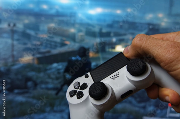 Obraz Gamepad mit Hand 2