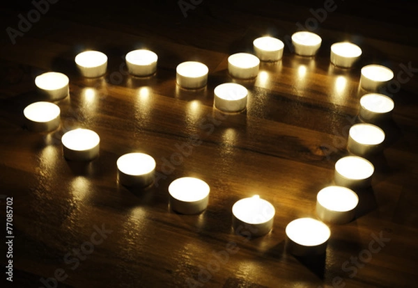 Obraz Teelichter in Herzform