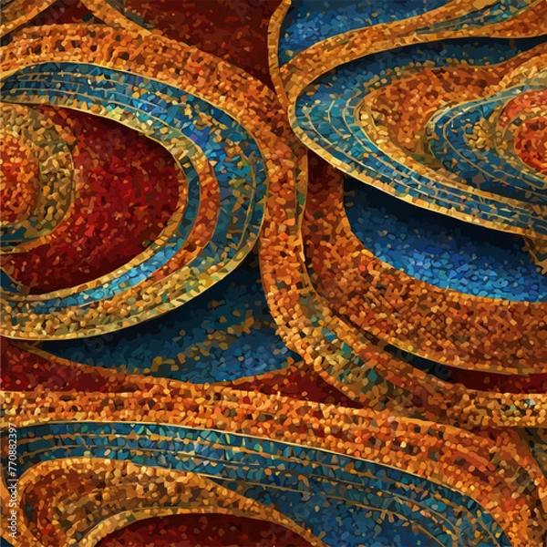 Fototapeta Bright multicolored textured background in oriental style