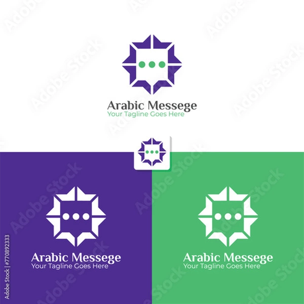 Obraz Chat logo design in Arabic style
