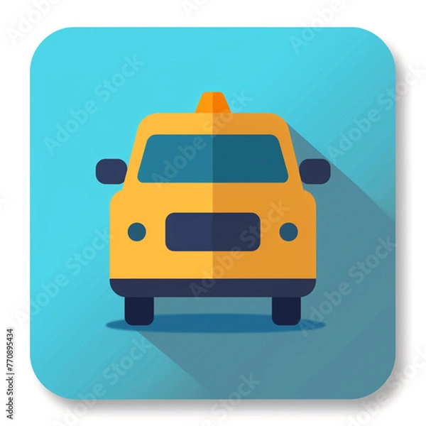 Obraz yellow car icon