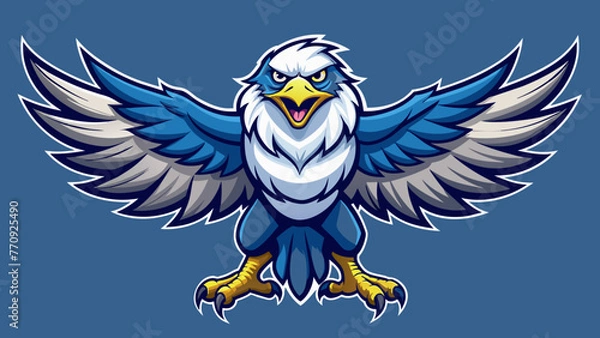 Obraz vector of eagle mascot spread the wings 