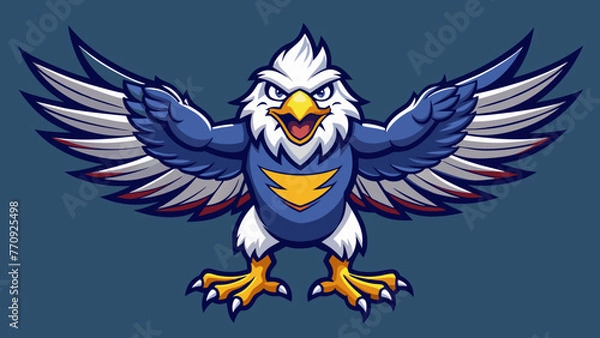 Obraz vector of eagle mascot spread the wings 