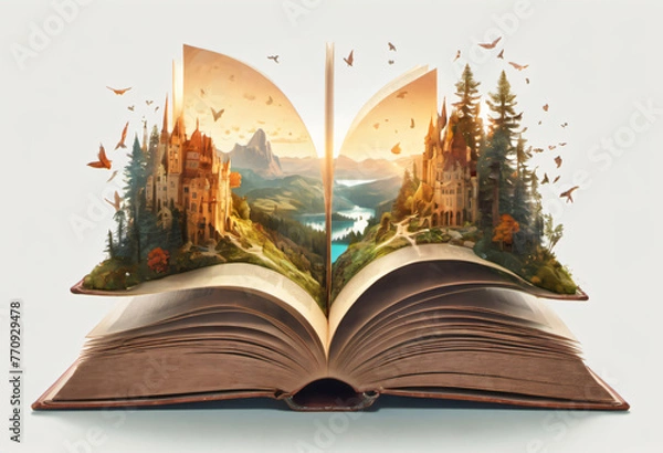 Fototapeta Baśniowy świat z książki