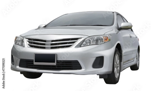 Fototapeta generic car, studio shot isolated on white background