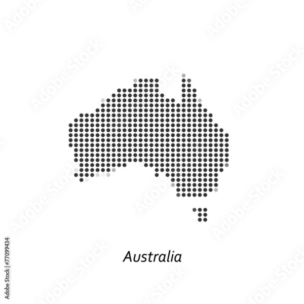 Obraz Dotted map of Australia  for your design