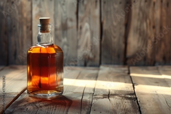 Fototapeta Stylish Bottle of Raw Alcohol Generative AI