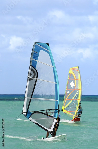 Fototapeta Wind Surfer na plaży Saipan
