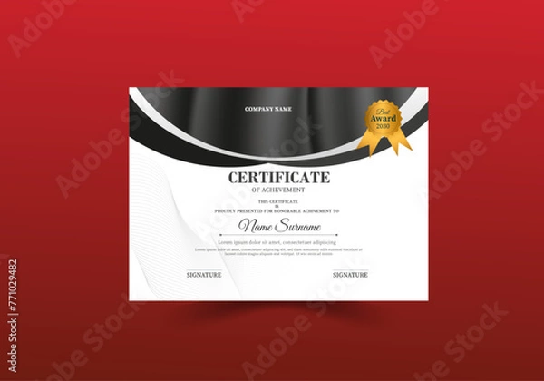 Obraz Appreciation & Achievement Certificate Template Design