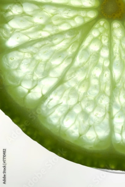 Fototapeta Close up of a Slice of Lime