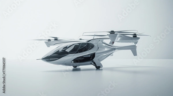 Obraz Future of Flight: The eVTOL Revolution - airplane on the ground