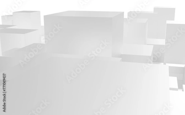 Obraz 白くて四角い金属のシンプルな背景