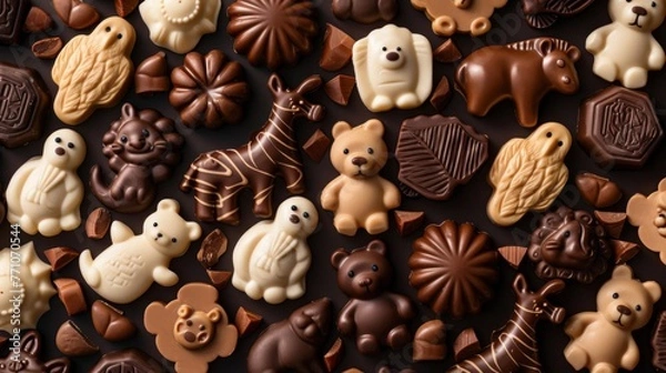 Obraz animal shaped chocolates