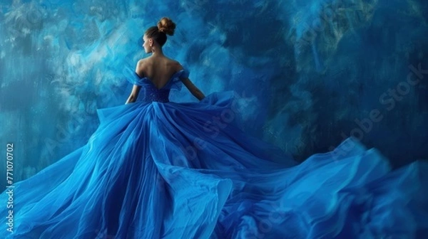 Obraz elegant blue dress