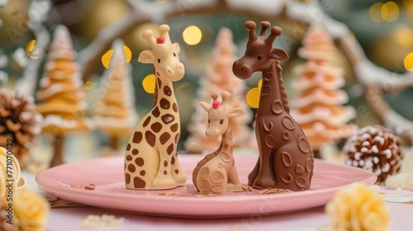Obraz giraffe shaped chocolate