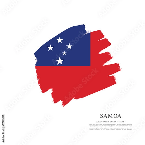 Obraz Flag of Samoa vector illustration