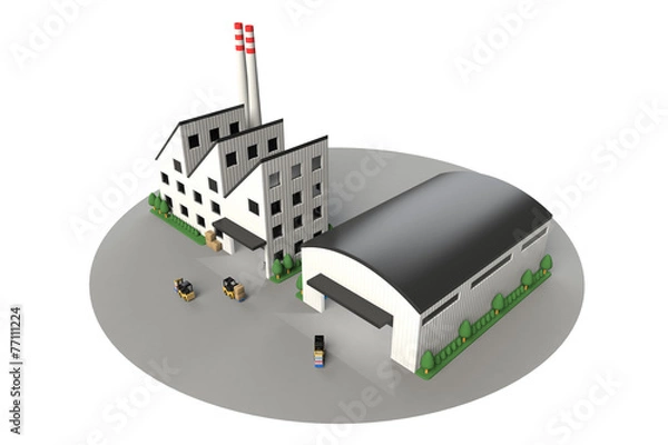 Obraz 工場と倉庫