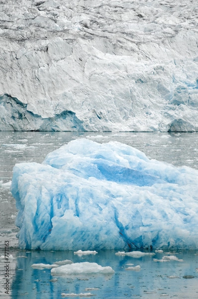 Fototapeta Image of Icebergs drifting at the Disko Bay of Greenland.