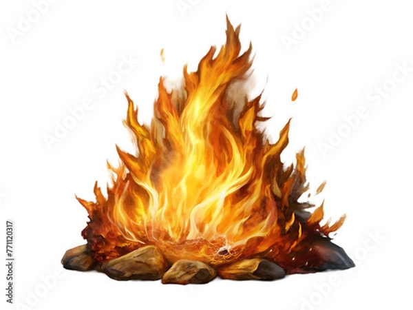 Fototapeta Burning fire flames