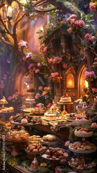 Fototapeta An enchanted dessert station