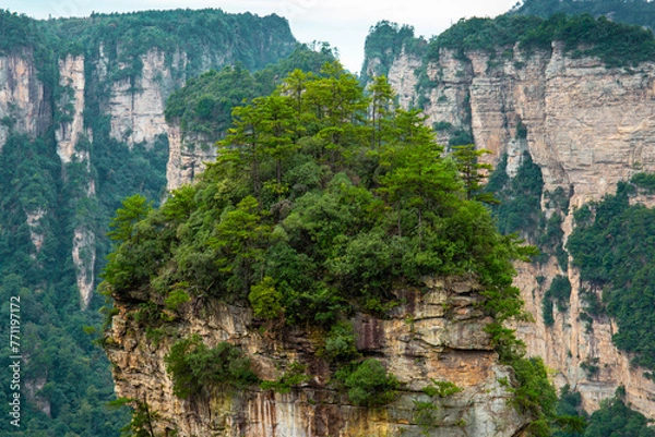 Fototapeta Unique mountain scenery in Zhangjiajie, Hunan Province, China