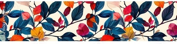 Fototapeta the beauty of an abstract floral vine pattern, with seamlessly integrated colors creating a visually stunning composition.