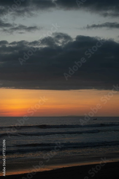 Obraz atardecer en la playa 