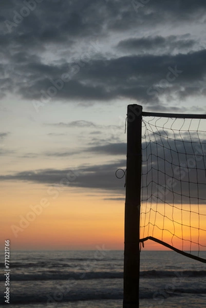 Obraz atardecer en la playa 