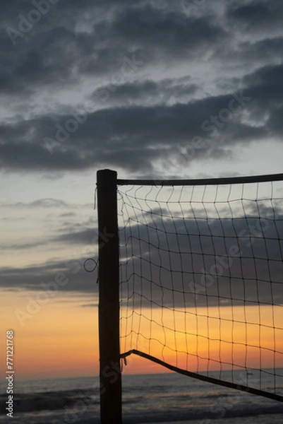 Obraz atardecer en la playa 