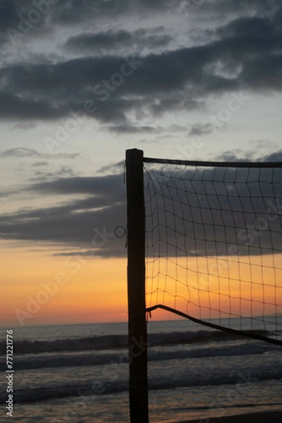 Obraz atardecer en la playa 