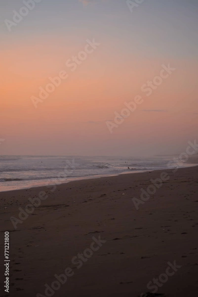 Obraz atardecer en la playa 