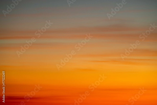 Obraz Sky gradient from blue to orange sunset