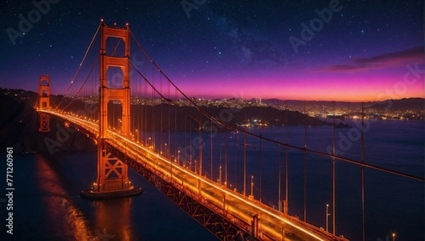 Obraz golden gate bridge on the night