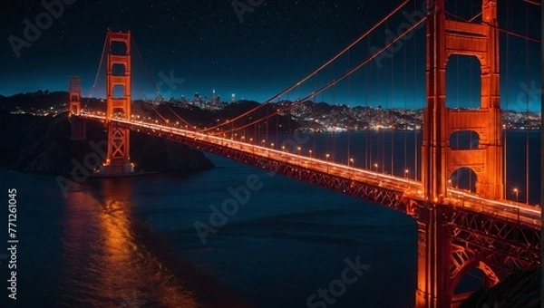 Obraz golden gate bridge on the night