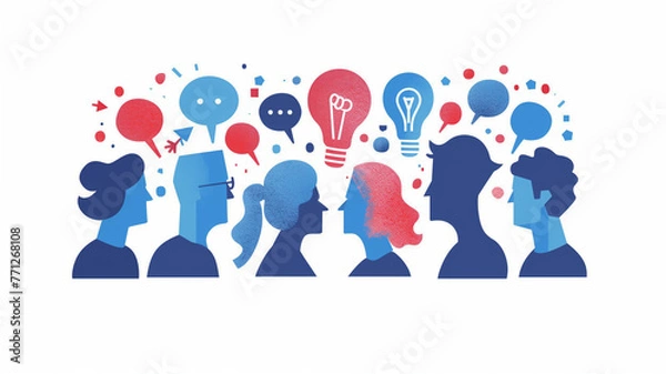 Fototapeta A flat vector of business for company presentation.