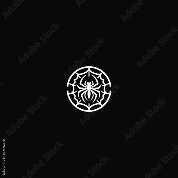 Fototapeta Abstract Spider Logo Design Vector, unique round style