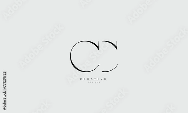 Fototapeta Alphabet letters Initials Monogram logo CC C