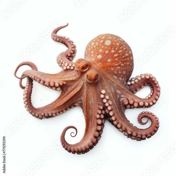 Obraz Octopus isolated on white background