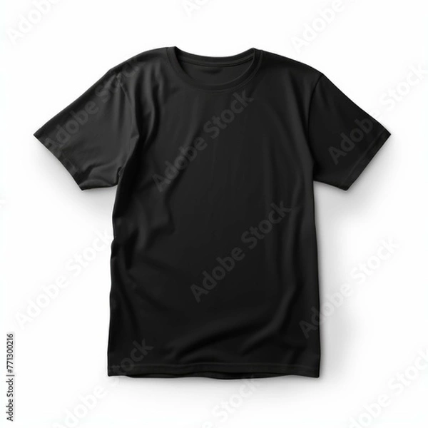 Obraz Black T-Shirt isolated on white background