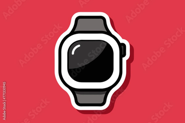 Fototapeta a single sticker, Smartwatch Illustration Vector vector style.