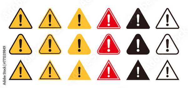 Obraz Caution, danger or warning signs.
